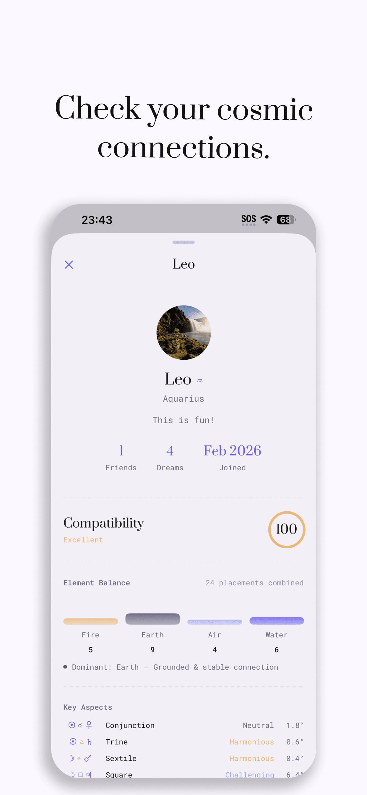 Sueño cosmic compatibility